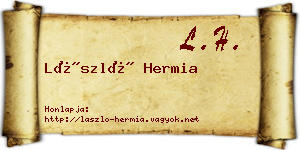 László Hermia névjegykártya